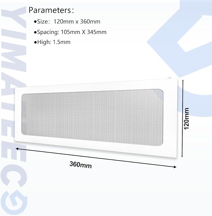 Dust Filter PC 360mm x 120 mm Magnetic Fan Dust Mesh