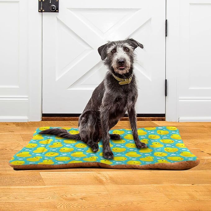 Pet Bed Yellow Duck Cartoon Dog Bed Mat Absorbing Non Slip Pad Pet Sleeping Mat for Small, Medium, and Large Dogs Puppy Cat 36 in x 24 in