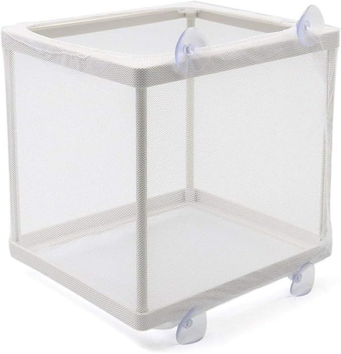 COMOK Fish Hatchery Breeder Box Aquarium Separation Net Nylon Incubator Mesh Fish Breeding Tanks Isolation Box White Square 20PCS
