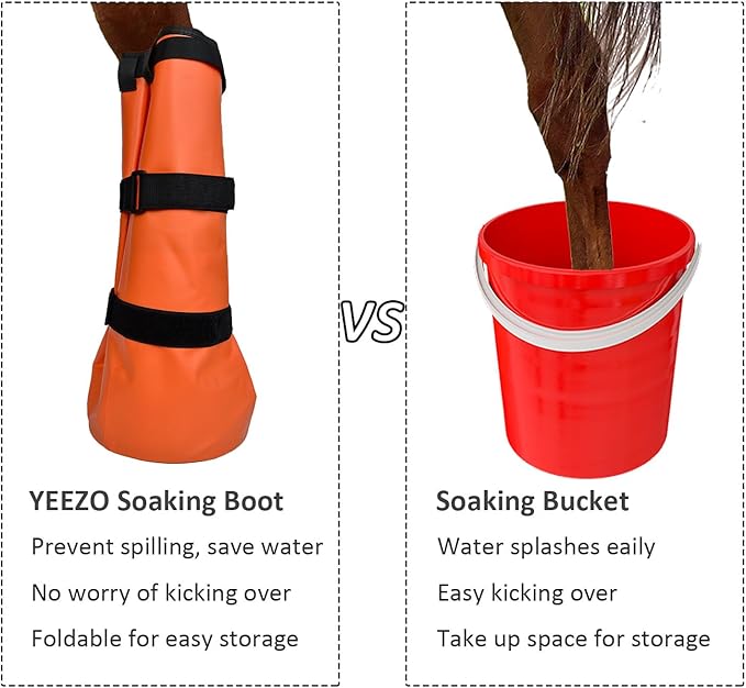 yeezo Hoof Soaking Boot Horse Soaker Hooves Treatment Bag with EVA Pad 1 Pair