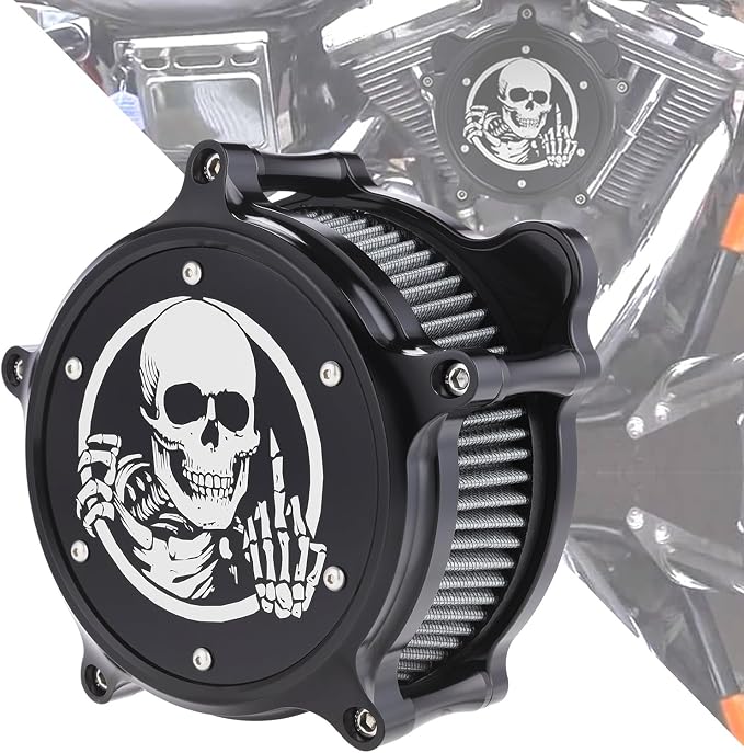 Motorcycle Air Filter Skull Style Air Cleaner