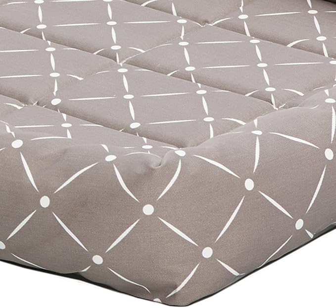 MidWest Homes for Pets 40242-MRD Quiet Time Couture Ashton Bolster Pet Bed, Large Dog/42, Mushroom