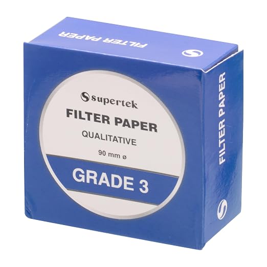 Filter Paper, Qualitative, Grade 3, 90 mm Pack of 100 Sheets