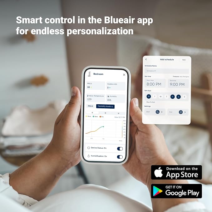 BLUEAIR 2-in-1 Purify + Humidify: Air Purifier and Humidifier