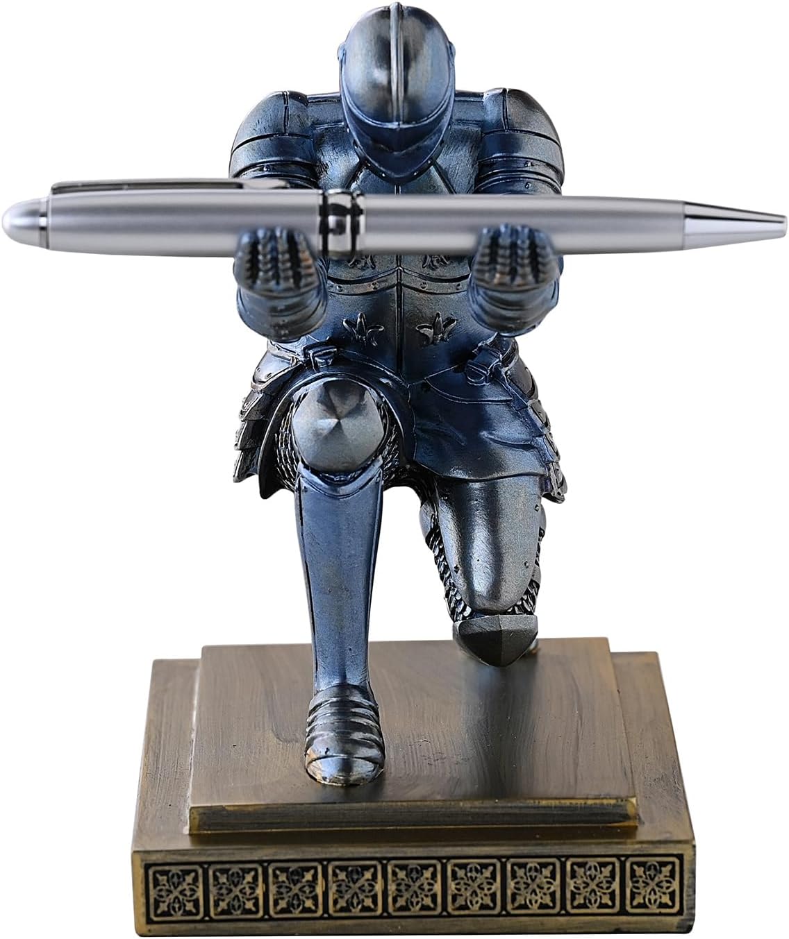 Knight Pen Holder Desk Organizers and Accessories as Gift Blue