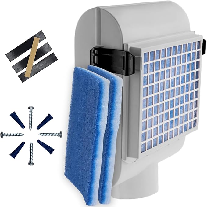Indoor Dryer Vent Kit | Dual Filter Lint Trap
