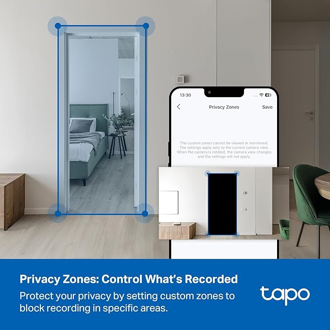 Tapo 2K 3MP Indoor/Outdoor Security Camera - Free Person/Motion/Baby Cry Detection, Color Night Vision, IP65 Weatherproof, SD/Cloud Storage, Works w/Alexa & Google Home, HybridCam (2-Pack)
