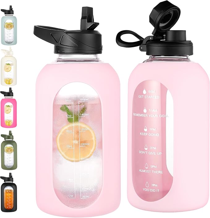 CIVAGO 64 oz Glass Water Bottle