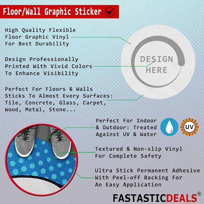 Spanish Safety Signs Floor Decals Pedestrian Traffic Only Yellow Anti-Slip Round Shape Business Industrial Stickers 24Inches Longer Side
