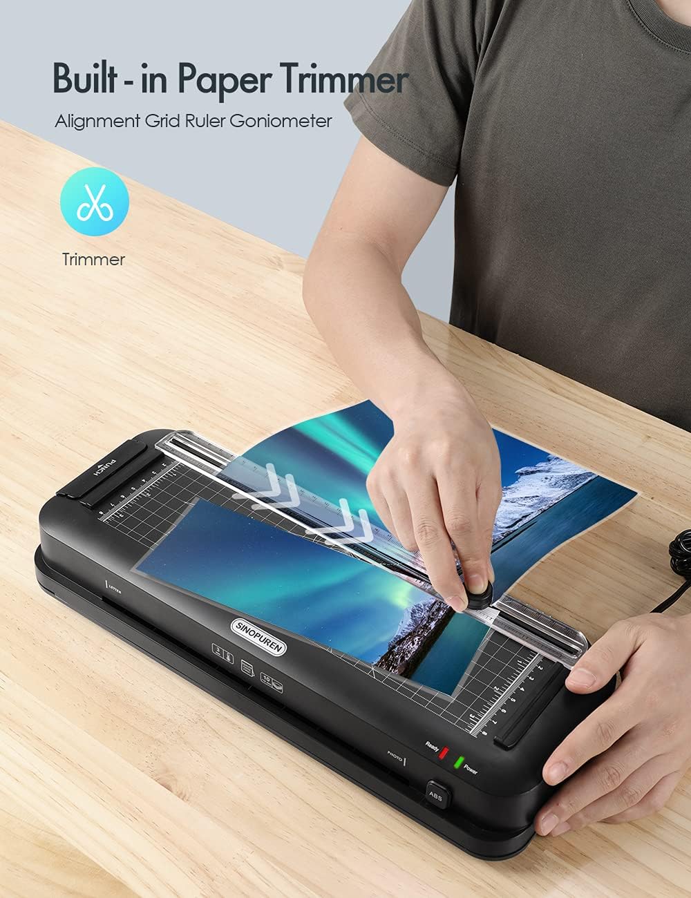9-Inch Laminator Machine with Trimmer, 50 Pouches