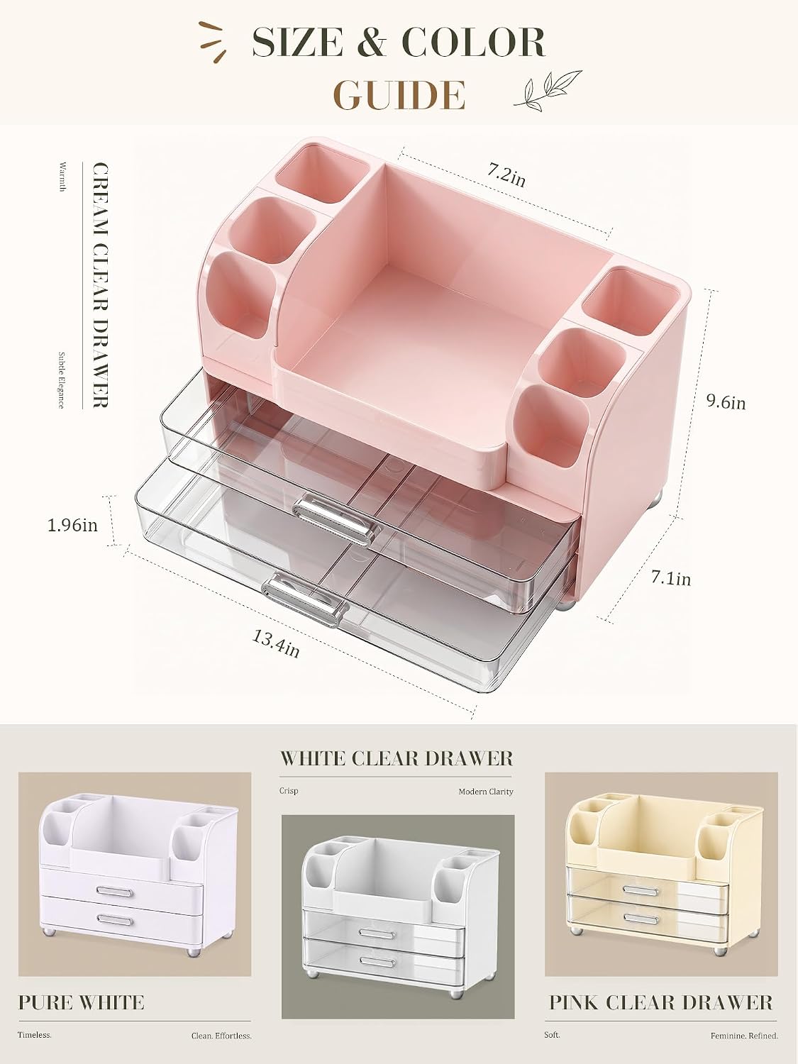 Large Makeup Organizer Countertop for Vanity Skincare Organizers