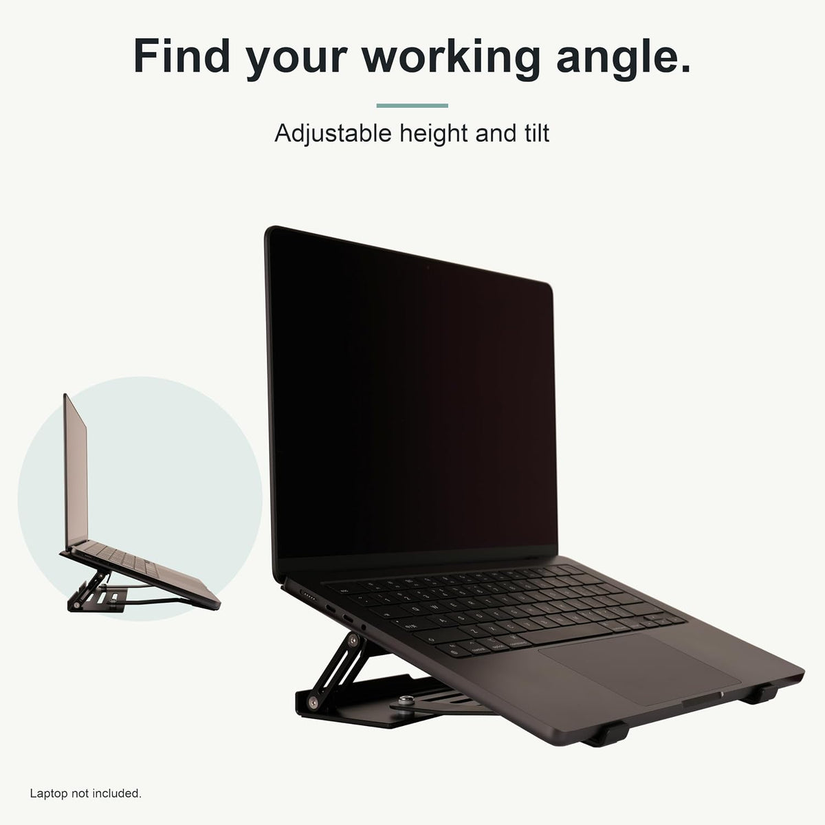 Laptop Stand for Desk, 4-Link Adjustable Foldable Laptop Riser