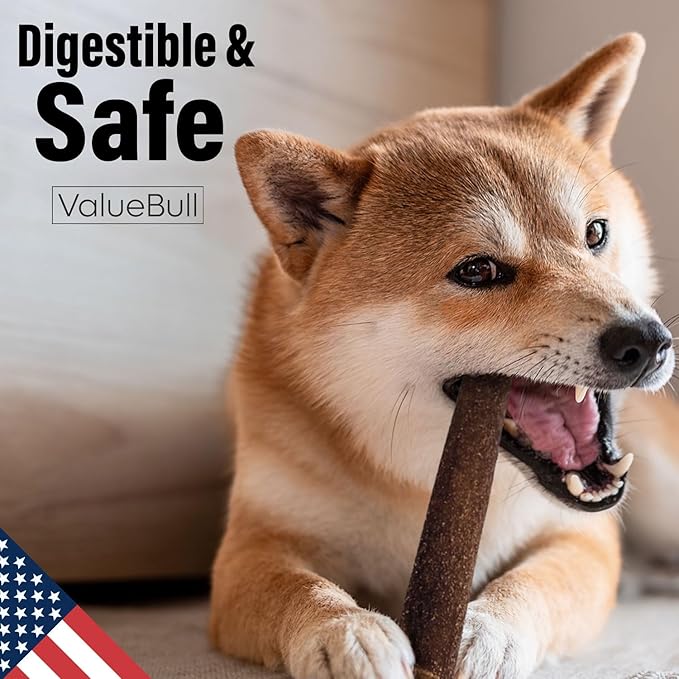 ValueBull USA Collagen Sticks for Dogs, 6 Inch Super Jumbo Chews, Natural Long-Lasting Dog Treats, 100 Count Bulk Pack - Promotes Joint, Skin & Coat Health with Glucosamine and Chondroitin
