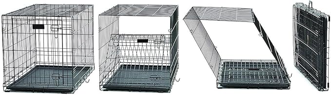 MidWest Homes for Pets 42-Inch LifeStages Crate for Large Breeds, 71-90 lbs, Single Door Folding Dog Crate with Divider Panel, Leak-Proof Tray & Secure Latch, Heavy-Duty & Easy to Assemble