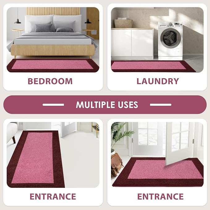 Machine Washable Kitchen Rug 24" x 70", Non Slip Kitchen Mat