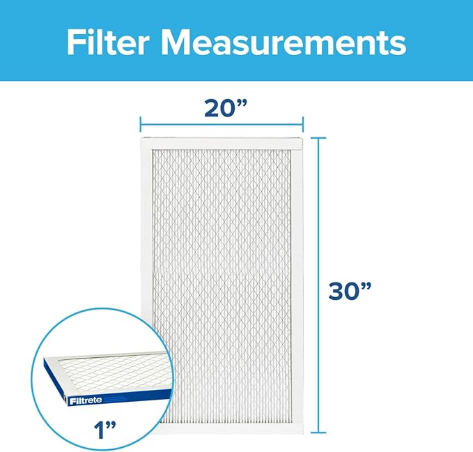 Filtrete 20x30x1 AC Furnace Air Filter, MERV 13, MPR 2200, Elite Allergen