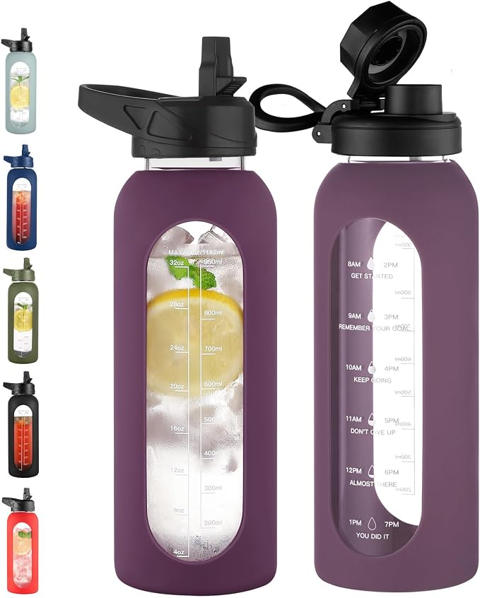 CIVAGO 40 oz Glass Water Bottle