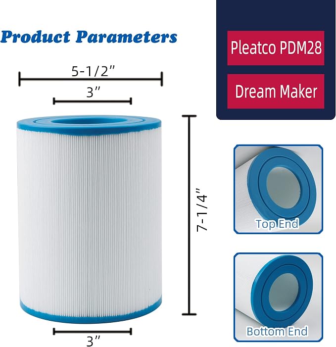 PDM28 Spa Filter Replacement Aquarest Dream Maker 461273 Hot Tub Filter