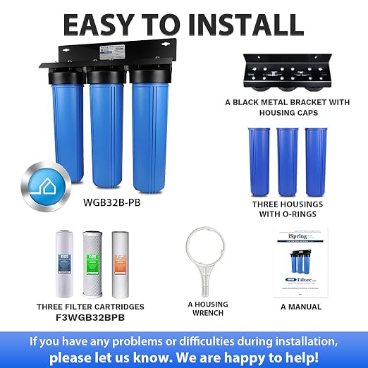 iSpring Lead-Reducing Whole House Water Filter System, Also Reduces Chlorine