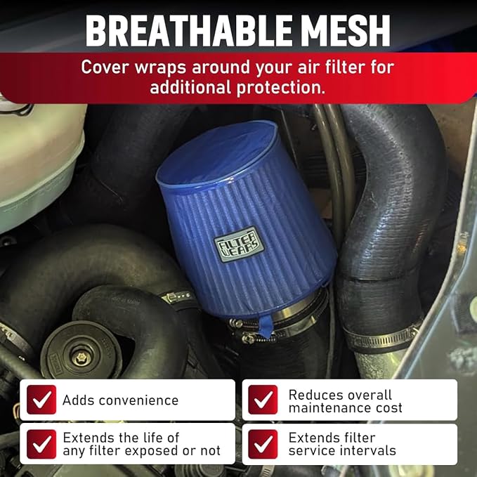 FILTERWEARS F154L Universal Water Repellent Cold Air Intake Pre-Filter