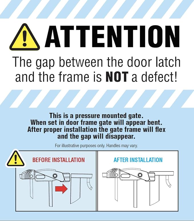 Regalo Safety 29-49" Easy Step Extra Wide Baby Gate for Doorways & Bottom of Stairs, Pressure Mounted Safety Gate with Door for Babies, Toddlers & Pets, Black