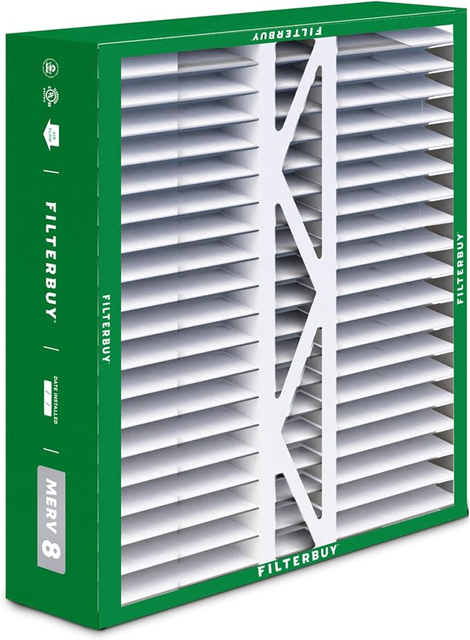 Filterbuy 16x22x5 Air Filter MERV 8 Essential Dust & Allergy Defense, Pleated