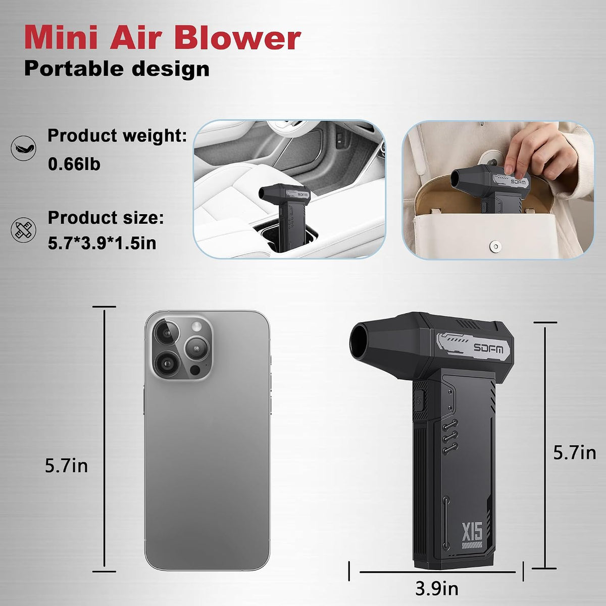 Compressed Air Duster,180,000RPM High Speed brushless Motor Mini Blower