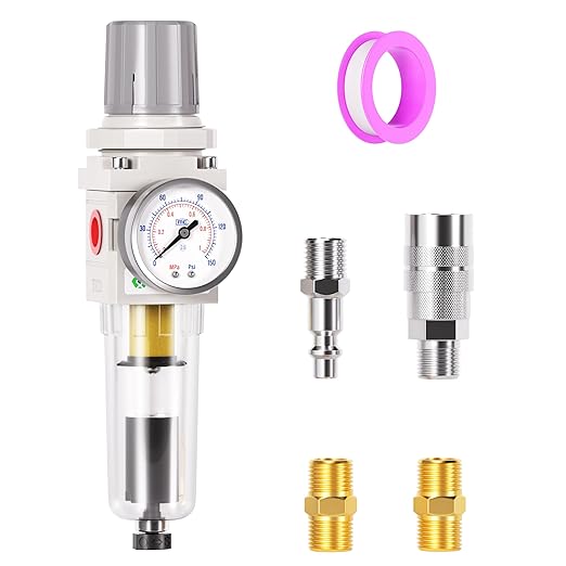 TAILONZ PNEUMATIC 1/4 Inch NPT Automatic Drain Air Filter Pressure Regulator