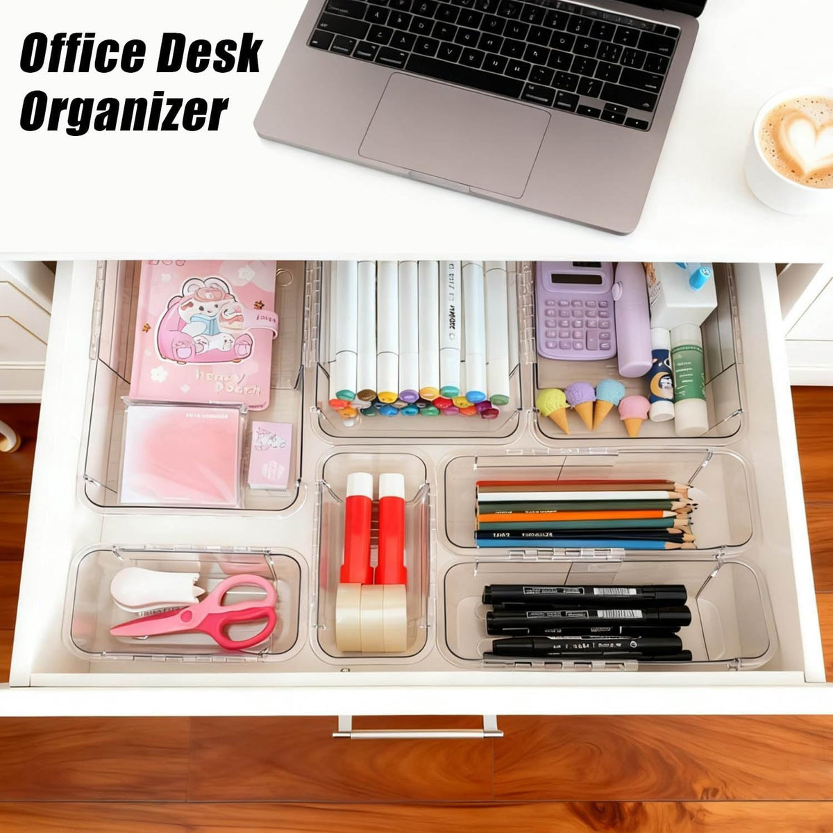 15 Pcs Clear Expandable Drawer Organizer Tray Adjustable Drawer Storage Bin