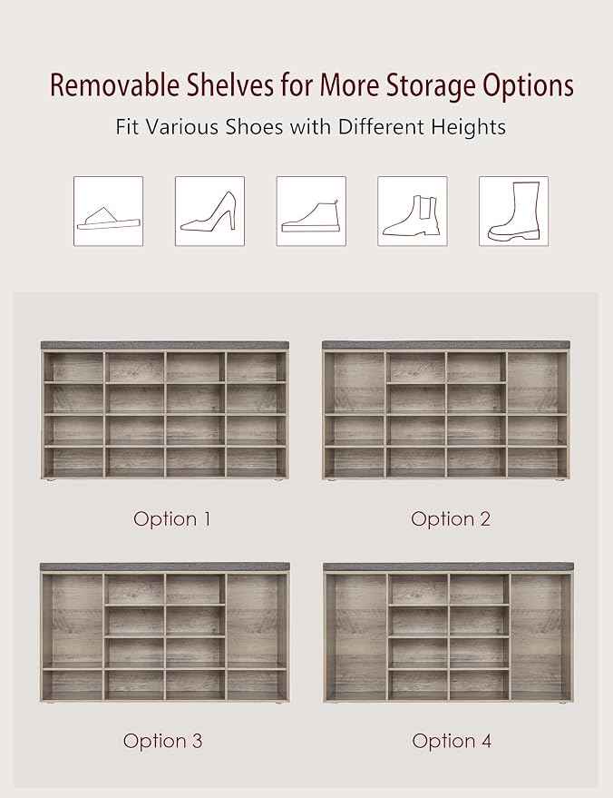 DINZI LVJ Shoe Storage Bench