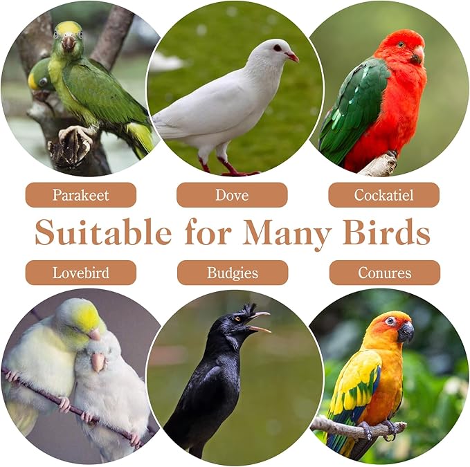 kathson Bird Nesting Box Wooden Parakeet Nesting Box Parrots Breeding Mating House Wood Bird Aviary Budgie Cage Accessories for Cockatiel Finch Lovebirds Conure