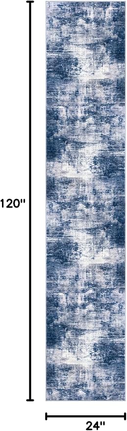 IOHOUZE Abstract Runner Rug 2x10 Ft Washable Runners