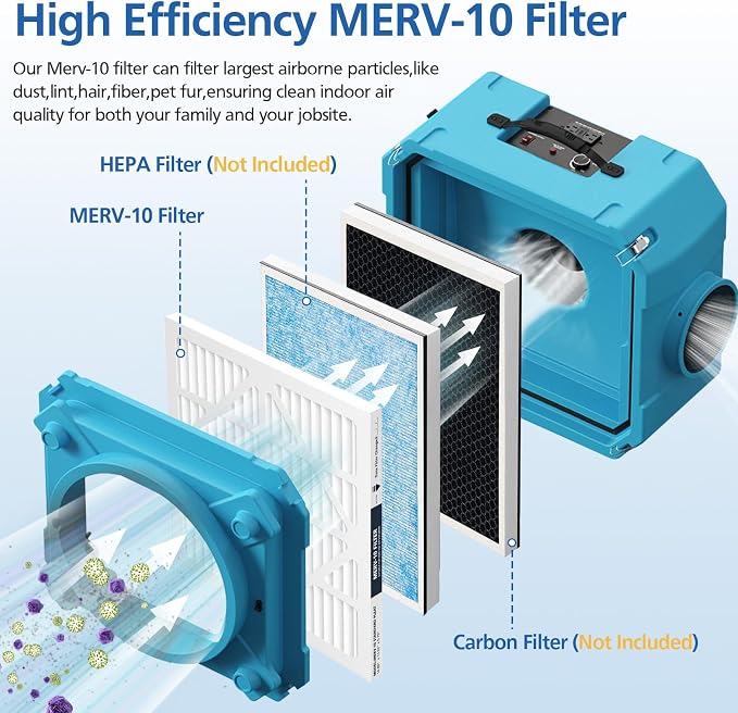 10 Pack MERV-10 Filter Replacement, Compatible