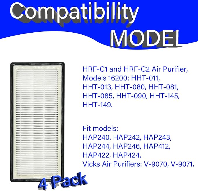 4 Pack HRF-C1 HRF-C2 Replacement Filter