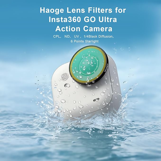 Haoge Star Filter for Insta360 GO Ultra, 6 Points Starlight Twinkle Starburst