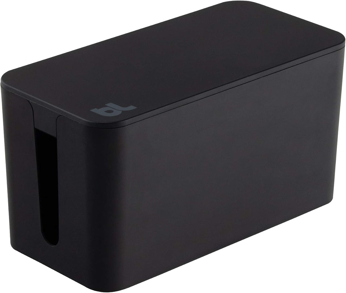 Bluelounge CableBox Mini Cable Management with Small Surge Protector, Black (CBM-BL)