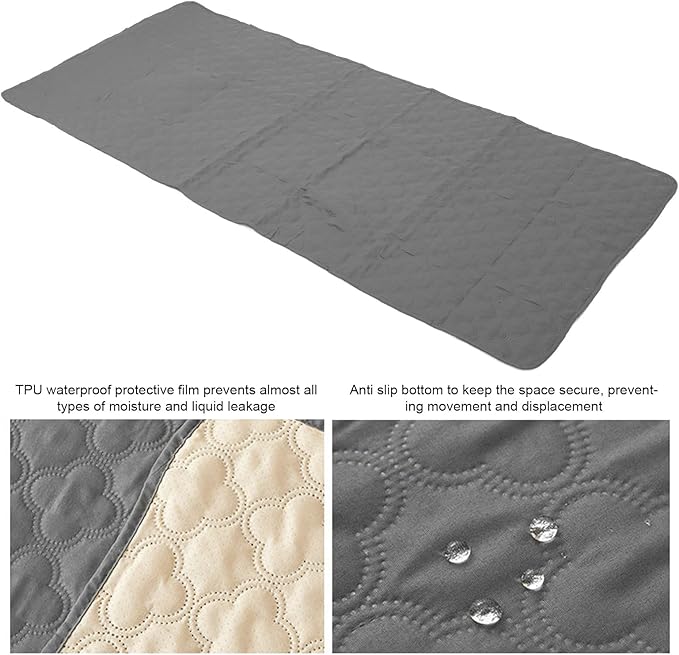 Dog Bed Blankets, Pet Bed Cover for Couch Sofa Bed, Anti Slip Bottom Bite Furniture Protector with TPU Layer, Deep Gray Four Leaf Clover (52x82inch)