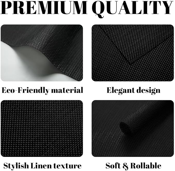 Placemats Set of 4 Vinyl/Plastic Woven Place Mats