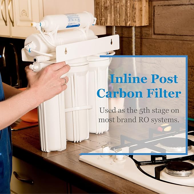 Inline Water Filter for Ice Maker, Refrigerator, Under-Sink Reverse Osmosis