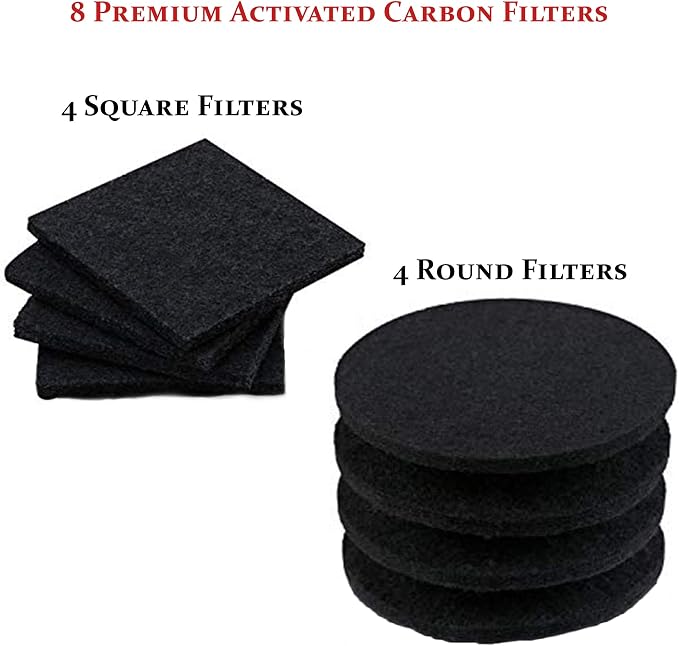 RED FACTOR 8 Pack Extra Thick Charcoal Filters