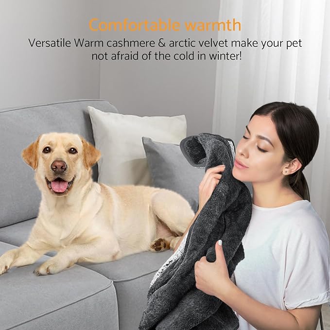 Waterproof Pet Blanket 28x40 inch Pee Proof Dog Blanket for Sofa Bed Couch,Reversible Sherpa Fleece Furniture Protector Cover for Small Medium Large Dogs Cats
