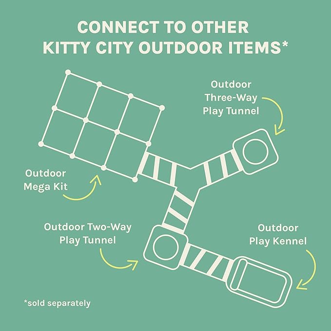 Kitty City Outdoor Catio Furniture and Play Kits for Cats, Play Combo