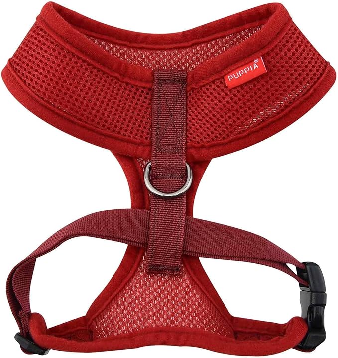Puppia Soft Dog Harness, Wine, Large (PDCF-AC30-WN-L)