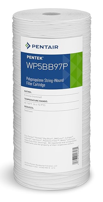 Pentair Pentek WP5BB97P Big Blue Sediment Water Filter, Whole House