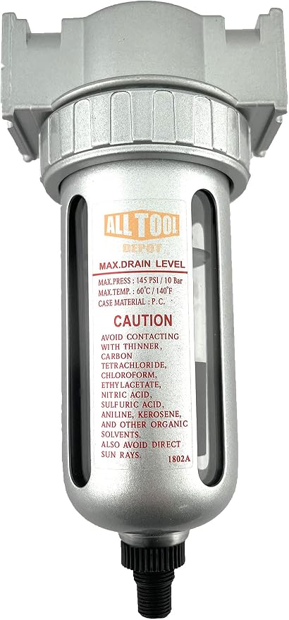1/4" NPT MID FLOW Particulate Filter/Water Trap