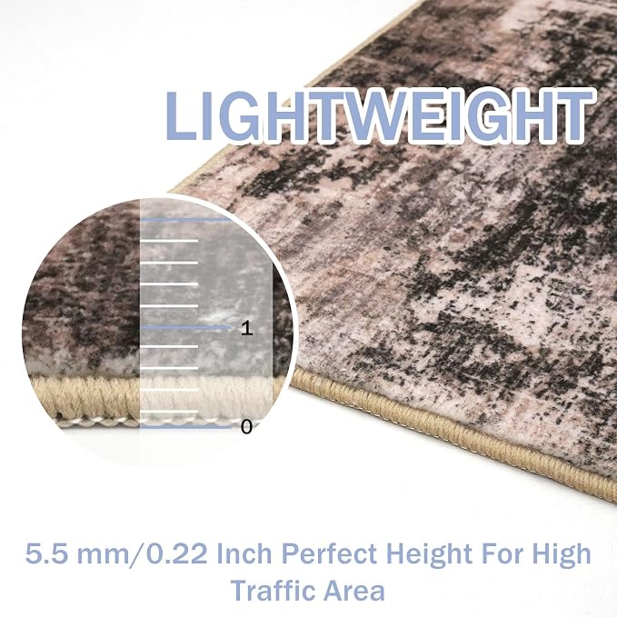 IOHOUZE Abstract Runner Rug 3x14 Ft Washable Runners