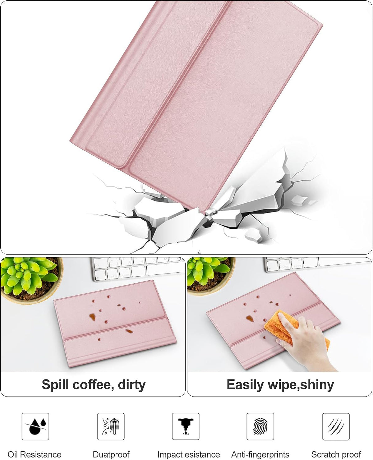 Keyboard Case for Samsung Galaxy Tab S10 Lite/ S10 FE/ S9 FE 5G 10.9 Inch/S9 11 Inch, Magnetic Detachable Wireless Tablet Keyboard, Soft PU Leather Case, Folio Protector Cover with S Pen Holder