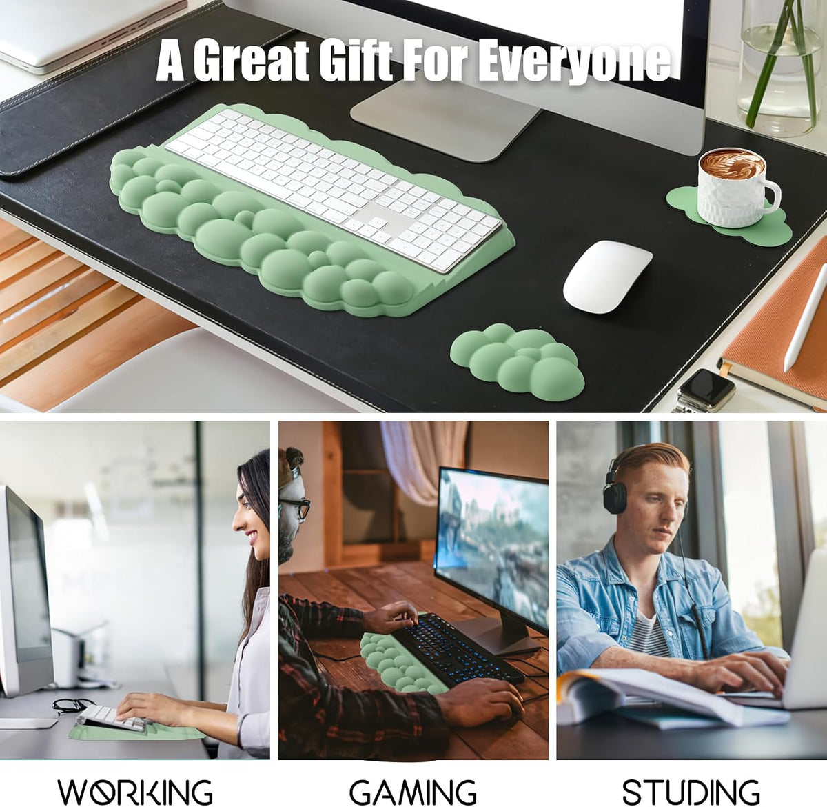 Wrist Rest with Keyboard Stand, Ergonomic Computer Wrist Support Pad