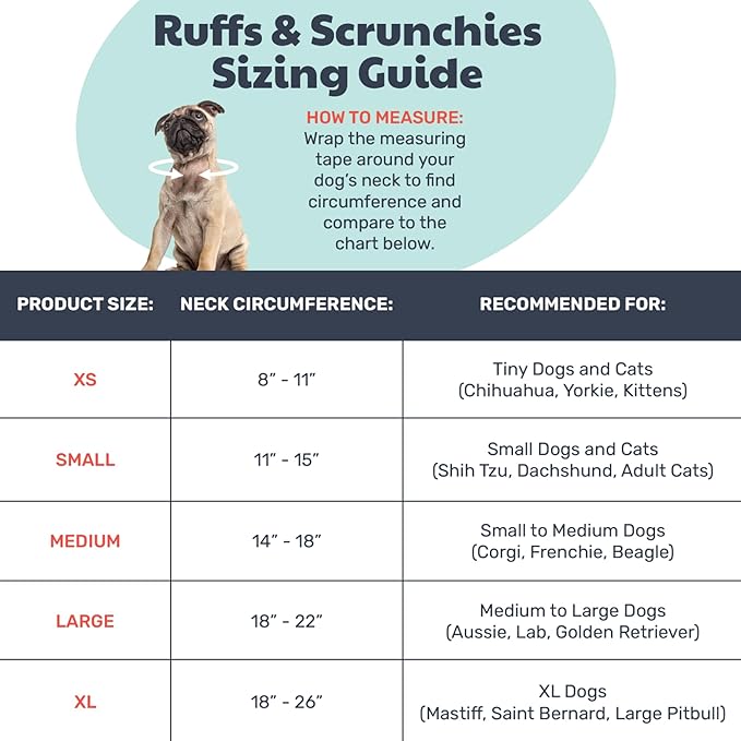Huxley & Kent Ruff Pet Scrunchy | Hanukkah (Extra-Large) | Festive Christmas/Holiday Neckwear for Dogs/Cats | Fun Stretchable Costume Accessory | Soft Collar with Bells