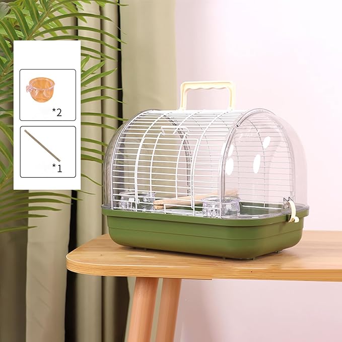 Portable Bird Cage,Bird Travel Carrier with Handle | Parakeet Carrying Cage - for Indoor Outdoor Balcony Living Room Park Parakeet Conure Canary Lovebird